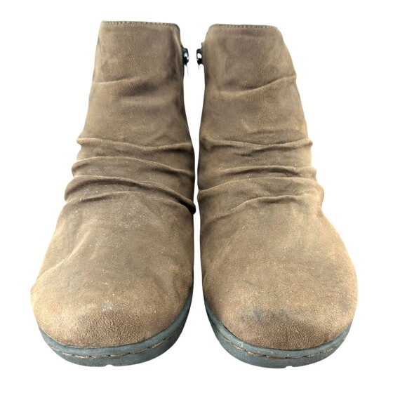 B.O.C Born Concepts Slouch Ankle Boots Size 9 Blanche Brown Buckle Zip Cozy GUC - Picture 13 of 15